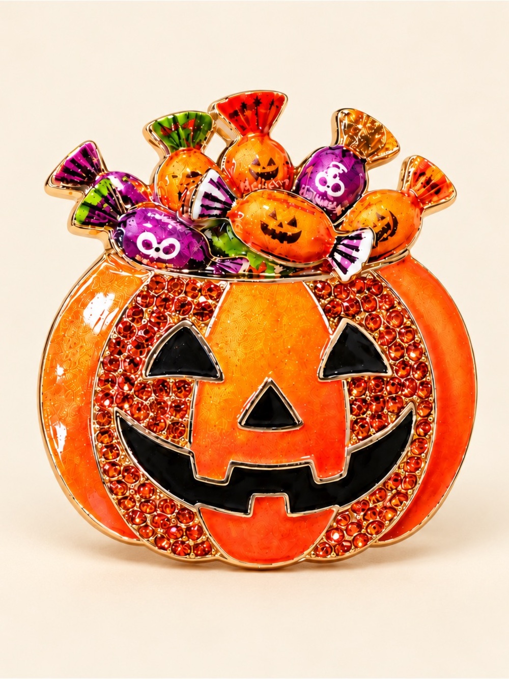 Halloween Pumpkin Candy Brooch Pin
